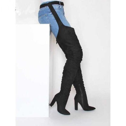 Heel Over The Knee Women's Fashion Boots.