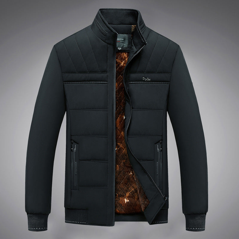 Men's Stand Collar Cotton-padded Coat