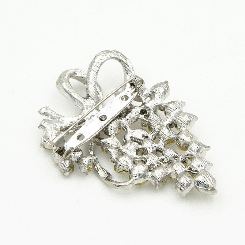 Women's Diamond Grape Brooch