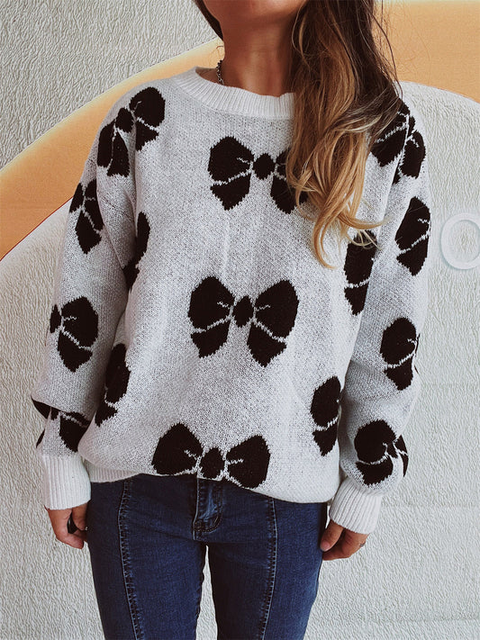 Women’s Bow Round Neck Sweater