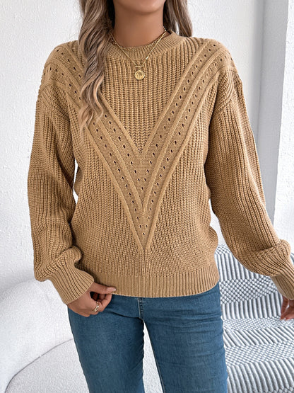 Women’s Round Neck Long Sleeve Sweater