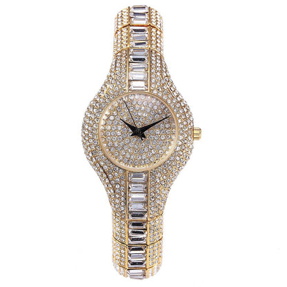 Fashion Watch With Diamonds And Colorful Stones