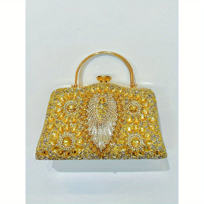 Nightout bag with diamond inlaid carrying bag, ladies banquet single