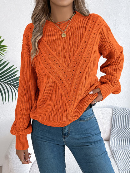 Women’s Round Neck Long Sleeve Sweater