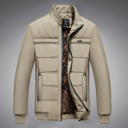 Men's Stand Collar Cotton-padded Coat