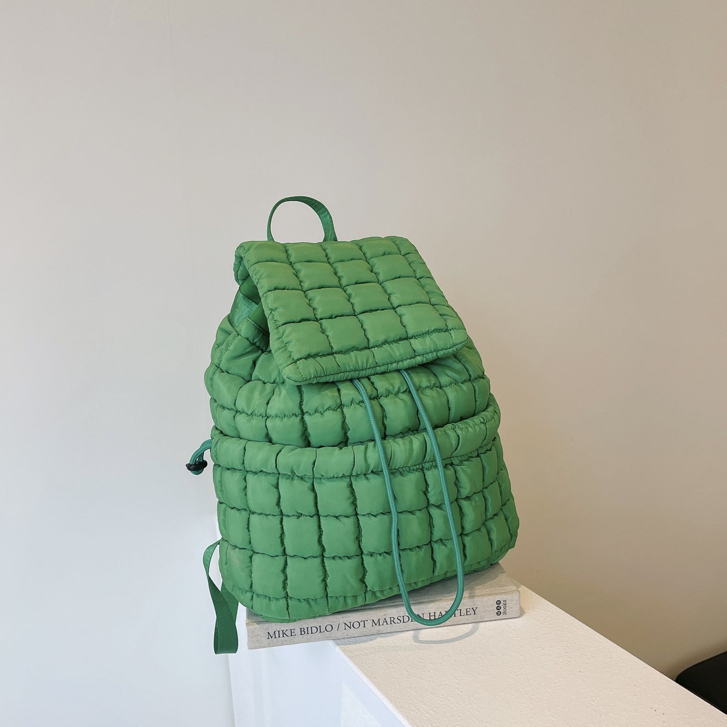 Color Quilted Women Backpack Puffy Down Shoulder Bag