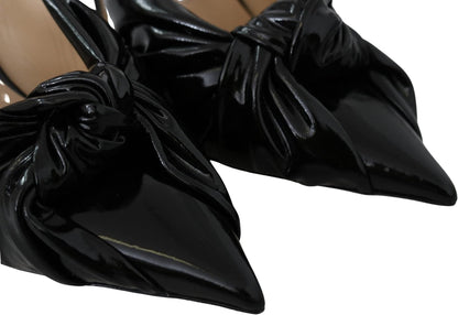 Annabell 85 Black Patent Leather Pumps (Numeric_7_Point_5)