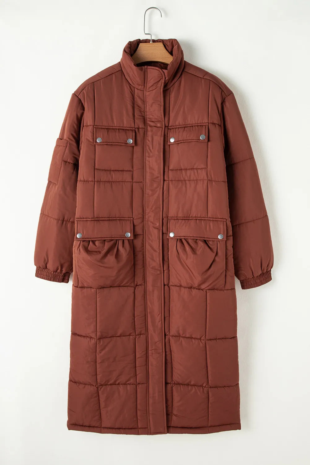 Women’s Pocketed Bubble Texture Winter Coat.