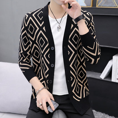 Knitted Cardigan Sweater For Men