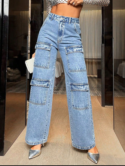 Wide Jeans with Pockets