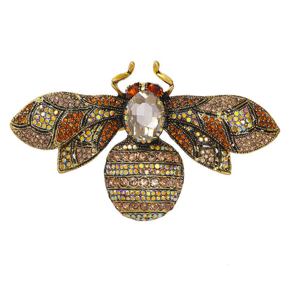 Antique Style Fully-jeweled Crystal Bee Brooch Men And Women