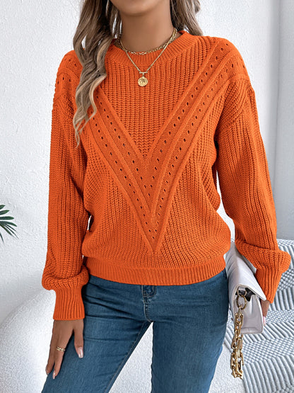 Women’s Round Neck Long Sleeve Sweater