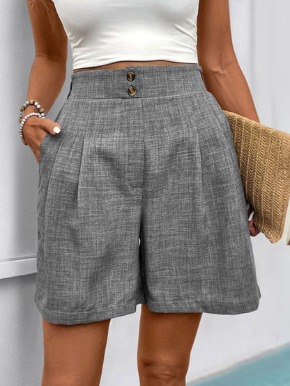 Perfee Frill Shorts with Pockets