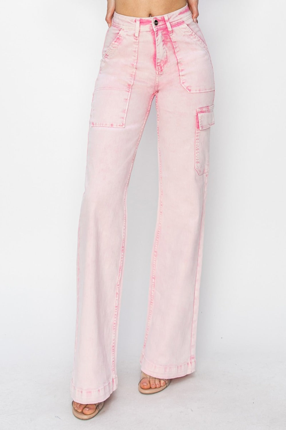 Women’s Wide Leg Cargo Pocket Jeans