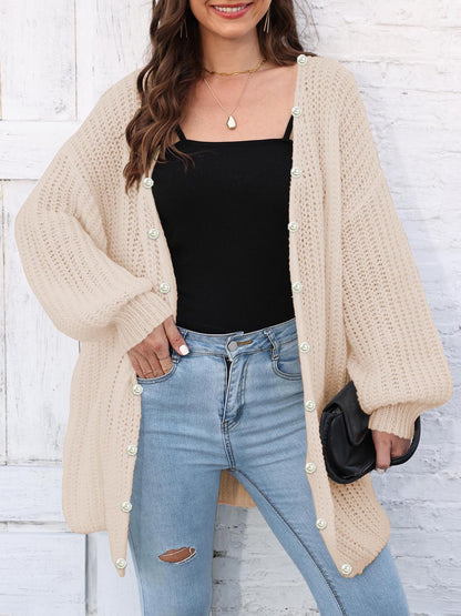 Open Front Long Sleeve Cardigan.