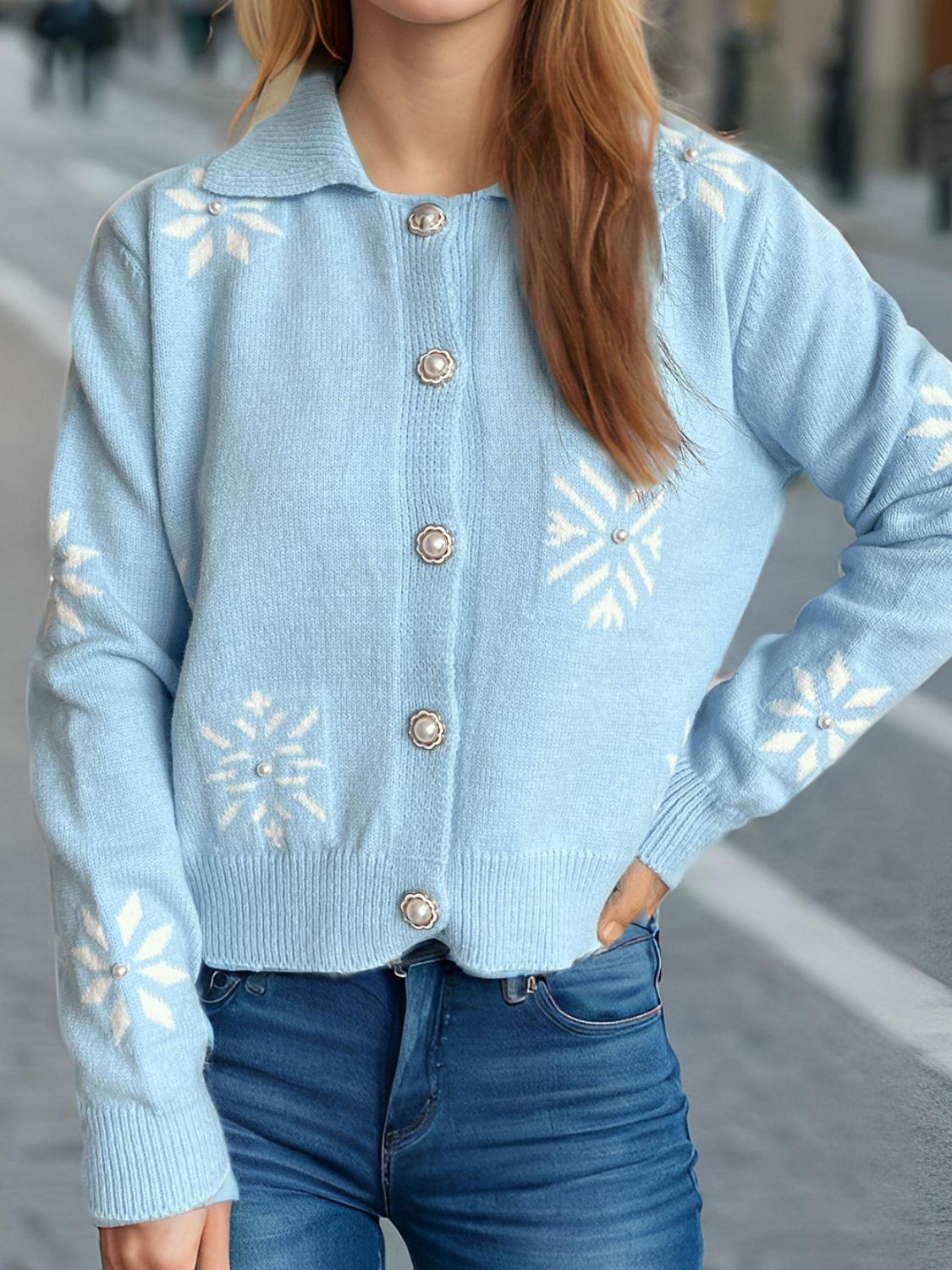 Women’s Pearl Trim Cardigan