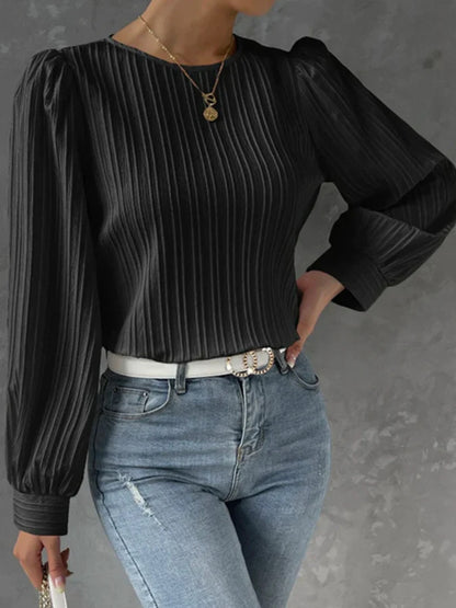 Women’s Round Neck Long Sleeve Blouse