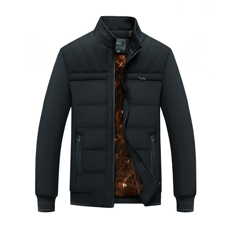 Men's Stand Collar Cotton-padded Coat