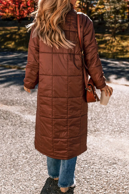 Women’s Pocketed Bubble Texture Winter Coat.