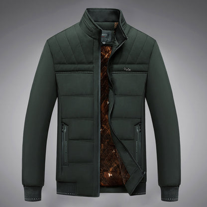 Men's Stand Collar Cotton-padded Coat