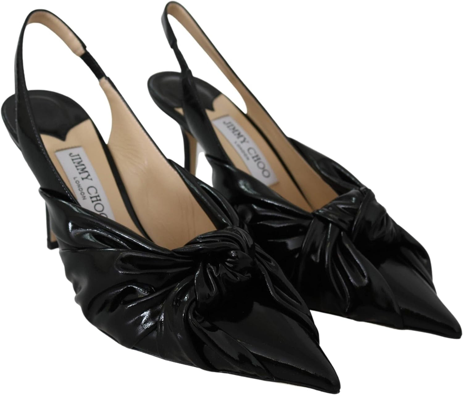 Annabell 85 Black Patent Leather Pumps (Numeric_7_Point_5)