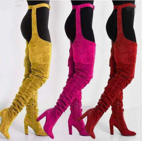 Heel Over The Knee Women's Fashion Boots.