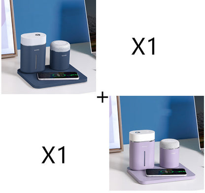 Home Multi-function Humidifier Wireless Charging Pat Light Upgraded Dock Station For Fast Charger