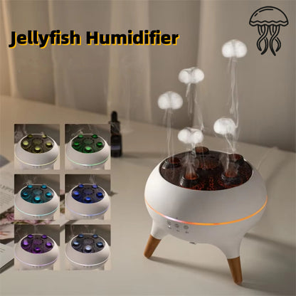 Household  Intelligent Jellyfish Ultrasonic Air Humidifier Ultrasonic Porous Atomization Timing Remote Control Humidifier Aroma Diffuser