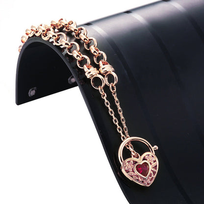 18ct Heavy Rose Gold Plated 6mm Belcher Chain Bracelet with a Filigree