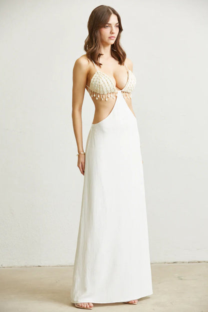 Shell Cascade Maxi Dress