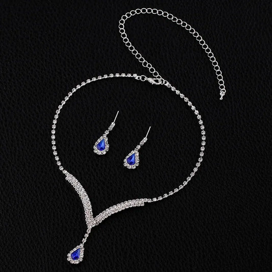 Royal Blue Crystal Jewelry Sets