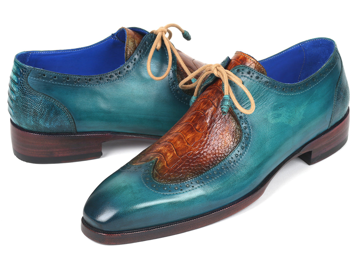 Paul Parkman Genuine Ostrich Leg & Calfskin  Shoes