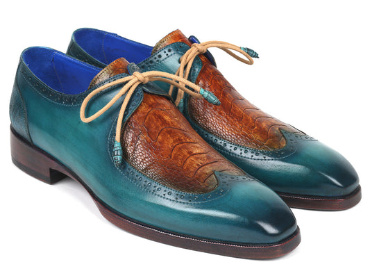 Paul Parkman Genuine Ostrich Leg & Calfskin  Shoes