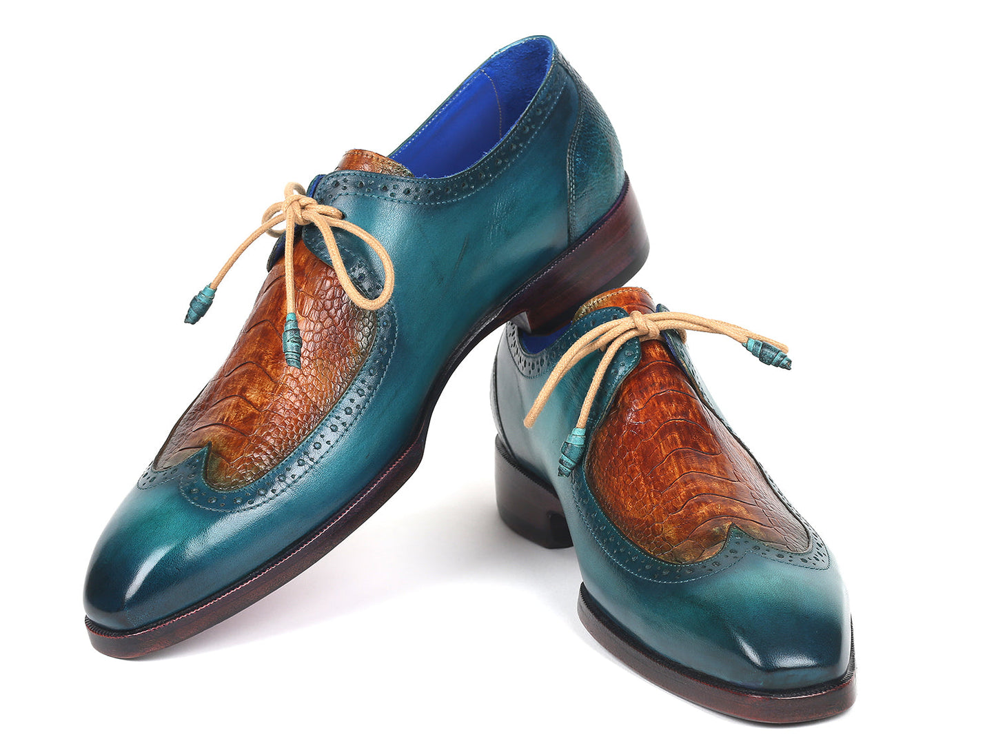 Paul Parkman Genuine Ostrich Leg & Calfskin  Shoes