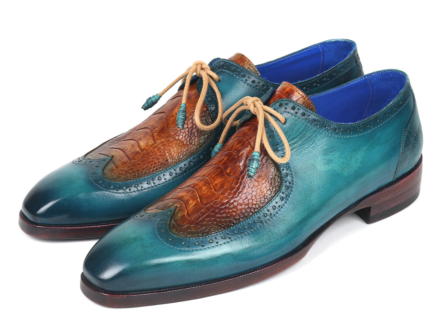 Paul Parkman Genuine Ostrich Leg & Calfskin  Shoes