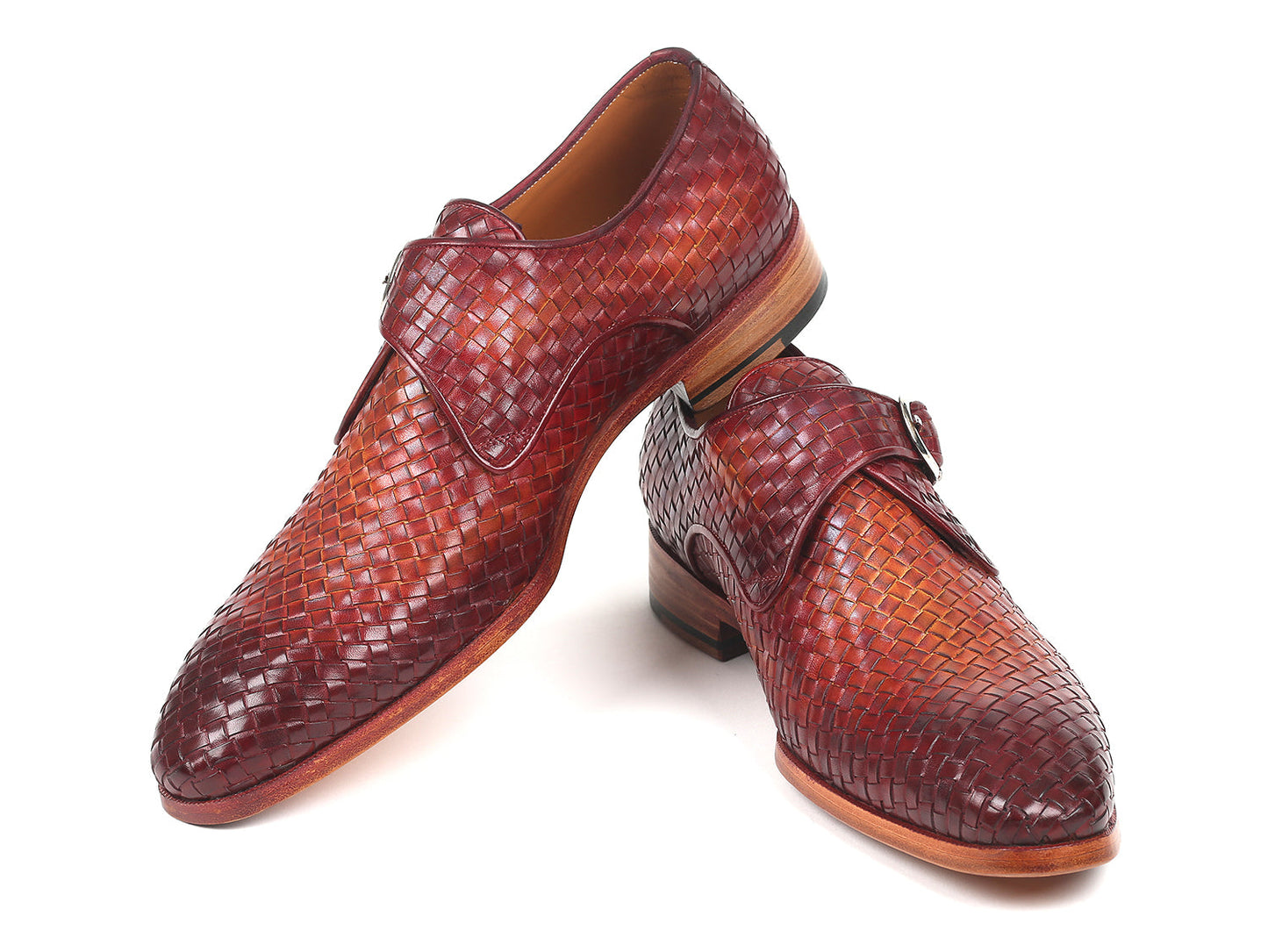 Paul Parkman Reddish Brown Woven Leather