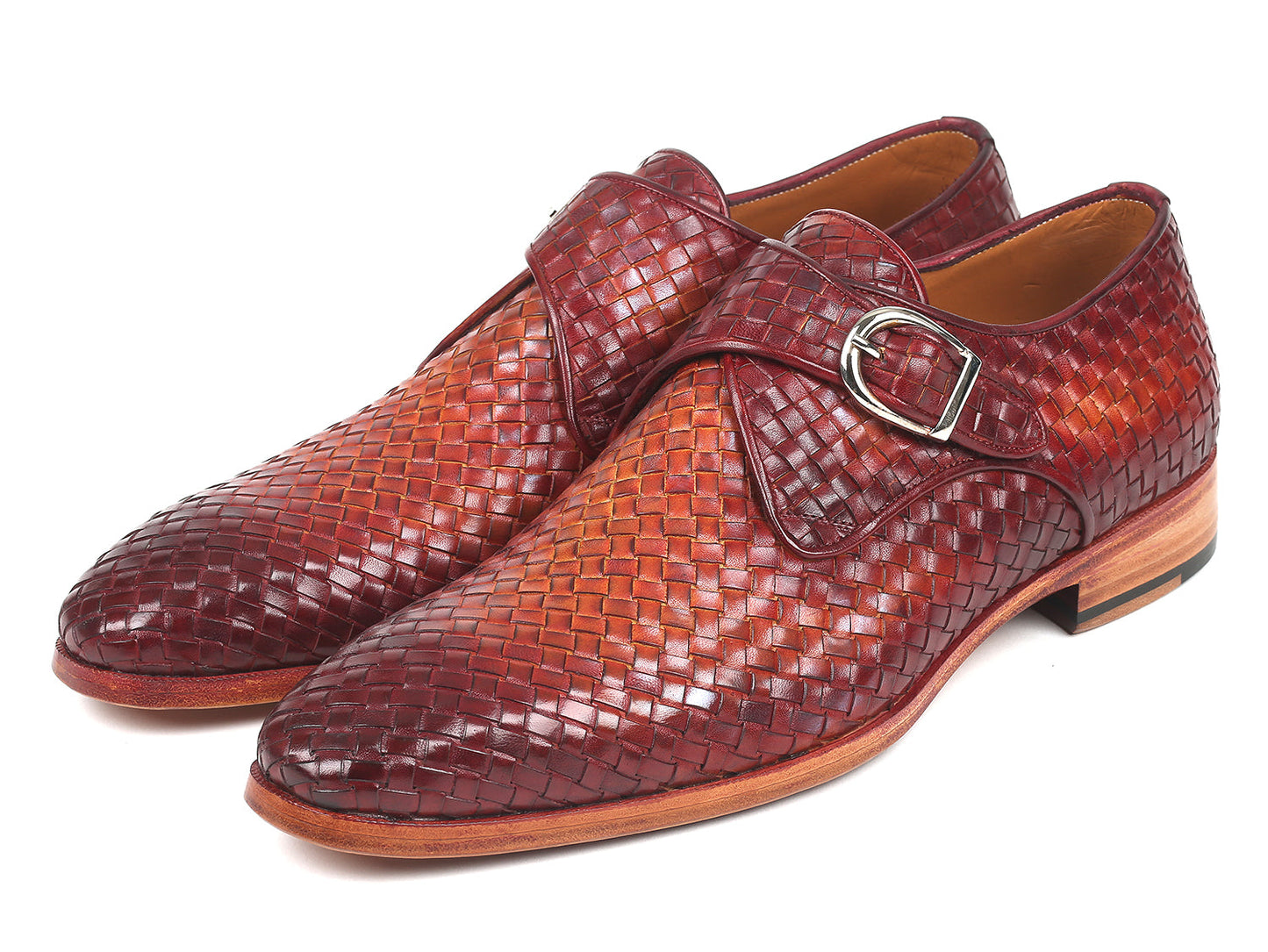 Paul Parkman Reddish Brown Woven Leather