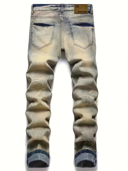 Doodle Graffiti Jeans - Ripped & Distressed Slim Fit Denim Pants