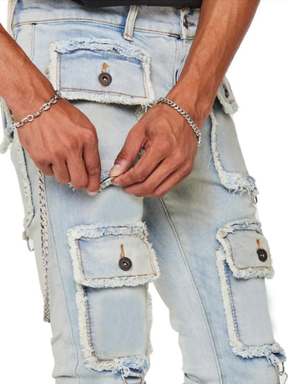 Multi-pocket Cargo Men’s Jeans*