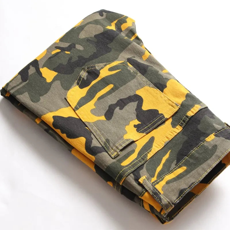 Men Straight Washed Brand Army Pants