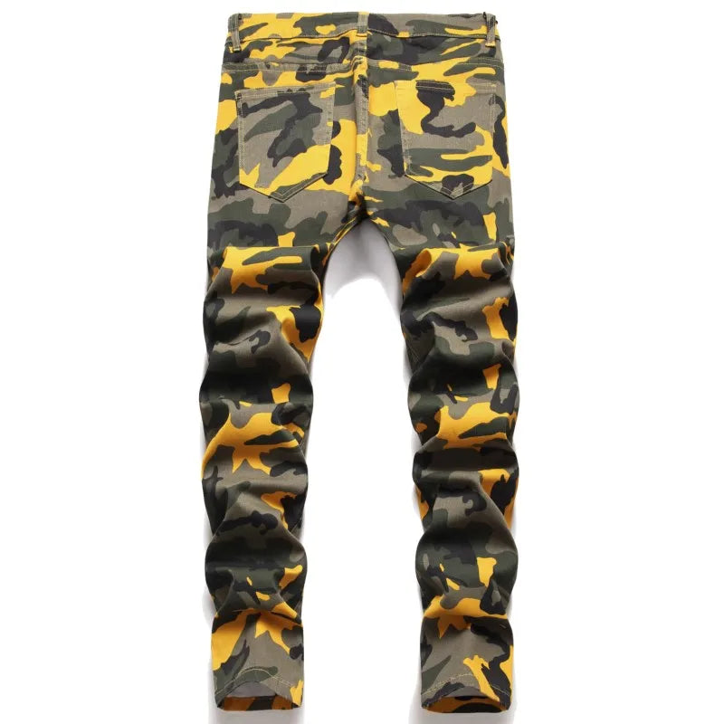 Men Straight Washed Brand Army Pants