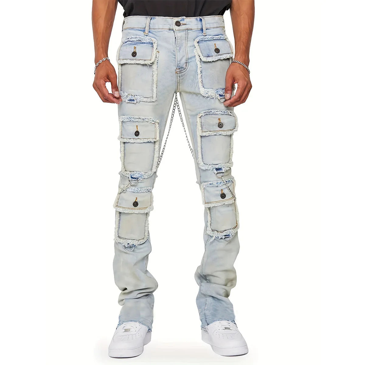 Multi-pocket Cargo Men’s Jeans*