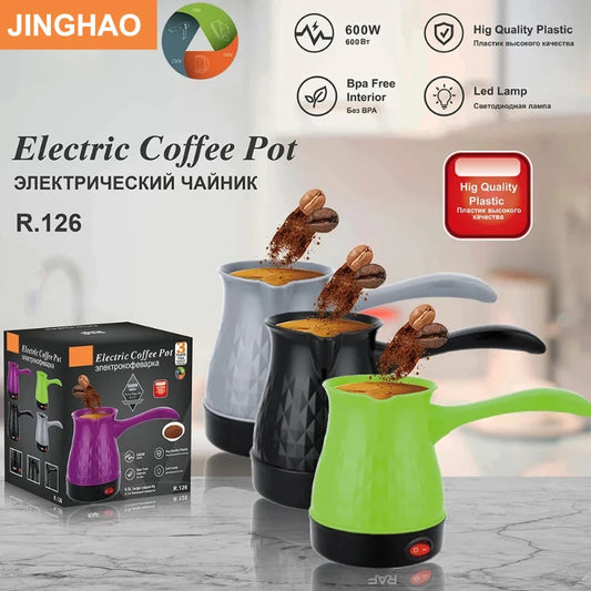 Electric Tea Coffee Maker Turkish 6 Cup Mini Electric Pour Over Kettle 220V Greek Wine Cooking Moka Pot Machine