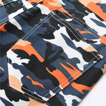 Denim Jeans Men's Straight New Retro Trousers Washed All-match Harem Camouflage Trend Army Party Pants