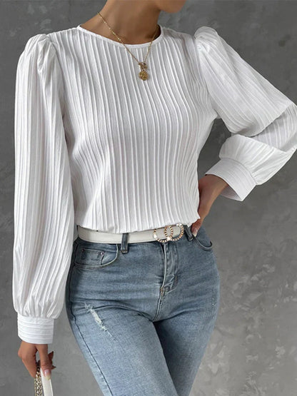 Women’s Round Neck Long Sleeve Blouse