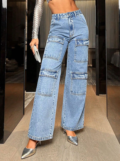 Wide Jeans with Pockets