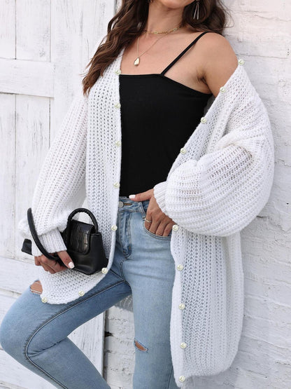 Open Front Long Sleeve Cardigan.