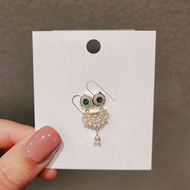 Owl Crystal Brooch