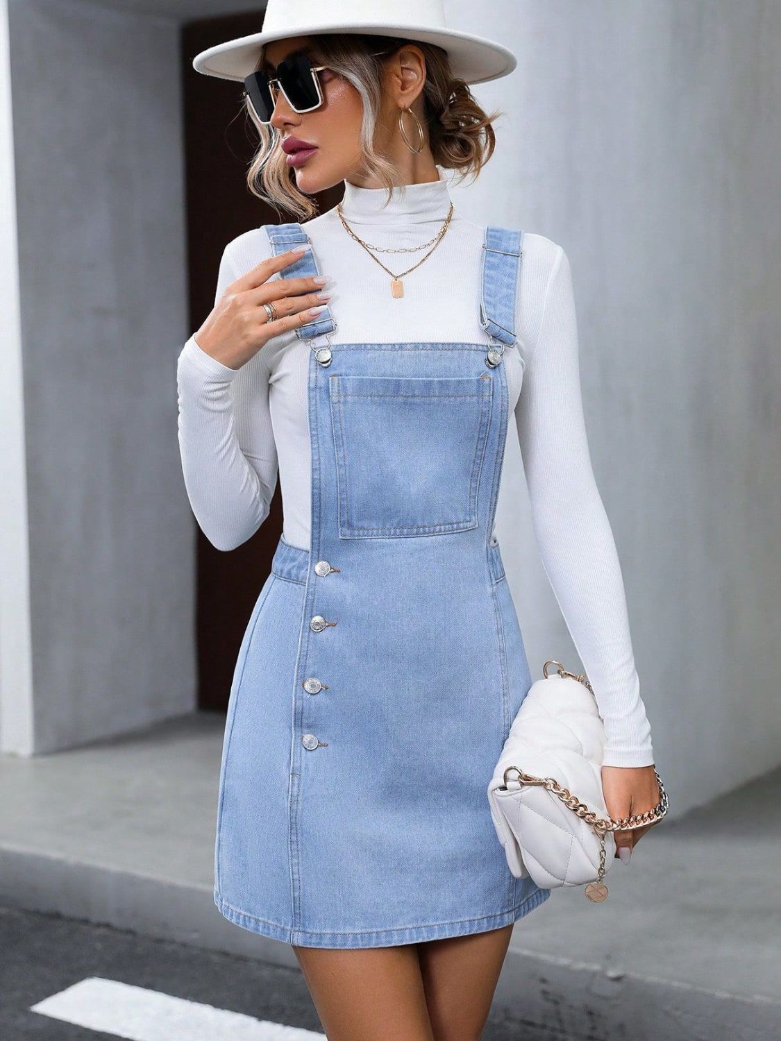 Denim Overall Dress