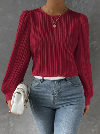 Women’s Round Neck Long Sleeve Blouse